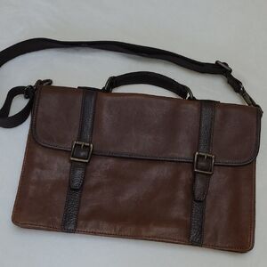 Fossil Dark Brown Leather Briefcase